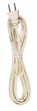 Satco Products 90/2628 - 10 Foot 18/2 SPT-1 105C Cord Set; Ivory Finish; 48" Hank; 150 Carton; Molded Polarized Plug;