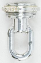Satco Products 90/337 - 1/4 IP Matching Screw Collar Loop With Ring; 25lbs Max; Chrome Finish