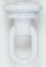 Satco Products 90/338 - 1/4 IP Matching Screw Collar Loop With Ring; 25lbs Max; White Finish