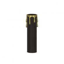 Satco Products 90/368 - Plastic Drip Candle Cover; Black Plastic With Gold Drip; 1-3/16" Inside Diameter; 1-1/4"