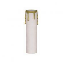 Satco Products 90/369 - Plastic Drip Candle Cover; White Plastic With Gold Drip; 1-3/16" Inside Diameter; 1-1/4"