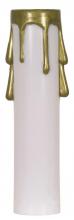 Satco Products 90/372 - Plastic Drip Candle Cover; White Plastic With Gold Drip; 13/16" Inside Diameter; 7/8"