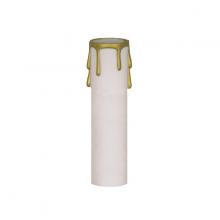 Satco Products 90/373 - Plastic Drip Candle Cover; White Plastic With Gold Drip; 1-3/16" Inside Diameter; 1-1/4"