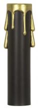 Satco Products 90/374 - Plastic Drip Candle Cover; Black Plastic With Gold Drip; 13/16" Inside Diameter; 7/8"