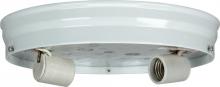 Satco Products 90/685 - 10" 2-Light Ceiling Pan; White Finish; Includes Hardware; 60W Max