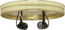 Satco Products 90/766 - 10" 2-Light Ceiling Pan; Brass Finish; Includes Hardware; 60W Max