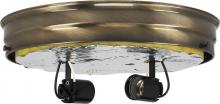 Satco Products 90/767 - 10" 2-Light Ceiling Pan; Antique Brass Finish; Includes Hardware; 60W Max