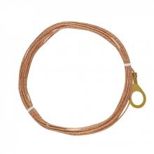 Satco Products 93/322 - 10 Foot 18/1 Bare Copper Ground Wire; 1/8 IP Round Ground Lug