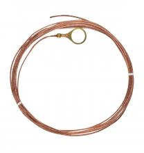 Satco Products 93/335 - 10 Foot 18/1 Bare Copper Ground Wire; 1/4 IP Round Ground Lug