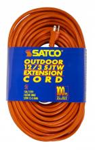 Satco Products 93/5019 - 100 Foot Orange Heavy Duty Outdoor Extension Cord; 12/3 Ga. SJTW-3 Orange Cord With Sleeve;