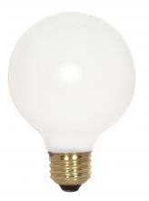 Satco Products A3643 - 100 Watt G25 Incandescent; Gloss White; 3000 Average rated hours; 1250 Lumens; Medium base; 130 Volt