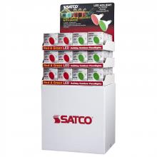 Satco Products D2111 - Display Unit Containing 36 total pieces; 18 pieces of S29480 11.5 Watt PAR38 LED in Red; 18 pieces