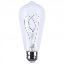 Satco Products S11527 - 6 Watt LED; Reminiscent; Flex Gray Filament; ST19 Loop; Medium Base; 2700K CCT; Clear; 120 Volt