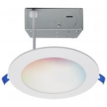 Satco Products S11562 - 12 Watt; LED Direct Wire; Low Profile Downlight; 6 Inch Round; Starfish IOT; Tunable White and RGB;