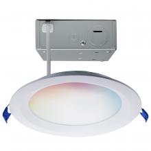 Satco Products S11566 - 12 Watt; LED Direct Wire; Low Profile Regress Baffle Downlight; 6 Inch Round; Starfish IOT; Tunable