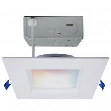 Satco Products S11567 - 12 Watt; LED Direct Wire; Low Profile Regress Baffle Downlight; 6 Inch Square; Starfish IOT; Tunable