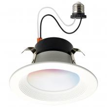 Satco Products S11568 - 10.5 Watt; LED Retrofit Downlight; 4 Inch Round; Starfish IOT; RGB & Tunable White; 120 Volt; 90