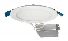 Satco Products S11605 - 12 watt LED Direct Wire Downlight; Edge-lit; 6 inch; 5000K; 120 volt; Dimmable; Round; Remote Driver