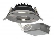 Satco Products S11620 - 12 watt LED Direct Wire Downlight; Gimbaled; 4 inch; 3000K; 120 volt; Dimmable; Round; Remote