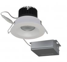Satco Products S11630 - 12 watt LED Direct Wire Downlight; 3.5 inch; 3000K; 120 volt; Dimmable; Round; Remote Driver; White