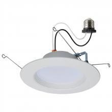 Satco Products S11825R1 - 13.7 Watt LED Downlight Retrofit; 5-6 Inches; CCT Selectable; Round; White Finish; 120 Volt