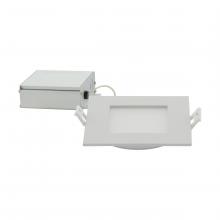 Satco Products S11829 - 10 Watt; LED Direct Wire Downlight; Edge-lit; 4 inch; CCT Selectable; 120 volt; Dimmable; Square;