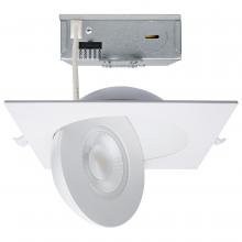 Satco Products S11861 - 15 Watt; CCT Selectable; LED Direct Wire Downlight; Gimbaled; 6 Inch Square; Remote Driver; White