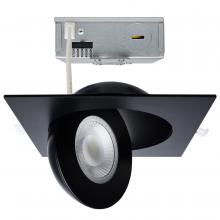 Satco Products S11863 - 15 Watt; CCT Selectable; LED Direct Wire Downlight; Gimbaled; 6 Inch Square; Remote Driver; Black