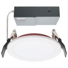 Satco Products S11864 - 10 Watt LED; Fire Rated 4 Inch Direct Wire Downlight; Round Shape; White Finish; CCT Selectable; 120