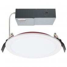 Satco Products S11866 - 13 Watt LED; Fire Rated 6 Inch Direct Wire Downlight; Round Shape; White Finish; CCT Selectable; 120