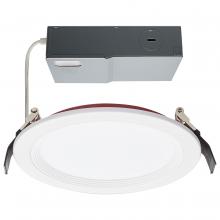 Satco Products S11867 - 13 Watt LED; Fire Rated 6 Inch Direct Wire Downlight; Round Shape; White Finish; CCT Selectable; 120