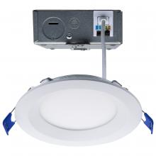 Satco Products S11870 - 12 Watt LED Low Profile Regress Baffle Downlight; 4 Inch; Remote Driver; CCT Selectable; Round