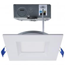 Satco Products S11871 - 12 Watt LED Low Profile Regress Baffle Downlight; 4 Inch; Remote Driver; CCT Selectable; Square