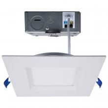 Satco Products S11873 - 15 Watt LED Low Profile Regress Baffle Downlight; 6 Inch; Remote Driver; CCT Selectable; Square