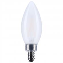 Satco Products S12491 - 3 Watt B11 LED; Candelabra Base; Frost Finish; 3000K CCT; 120 Volt