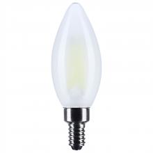 Satco Products S12497 - 8 Watt B11 LED; Candelabra Base; Candle-Tip; Frost Finish; 4000K CCT; 120 Volt