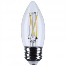 Satco Products S12501 - 4 Watt B11 LED; Medium Base; Clear; 5000K CCT; 120 Volt