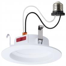 Satco Products S12600 - 6 Watt LED Downlight Retrofit; 4 Inch; CCT Selectable; Round; White Finish