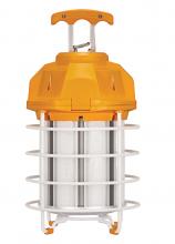 Satco Products S28946 - 100 Watt LED Hi-lumen temporary hi-bay caged lamp; 5000K; Integrated cord / plug and hook; 120 Volt