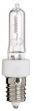 Satco Products S3491 - 100 Watt; Halogen; T4; Clear; 2000 Average rated hours; 1700 Lumens; European base; 120 Volt; Carded