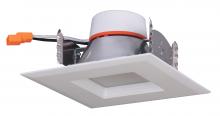 Satco Products S39756 - 7 watt LED Downlight Retrofit; 4 inch square shape; 2700K; 120 volt; White Finish