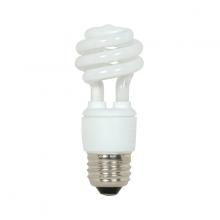 Satco Products S5506 - 9 Watt; Mini Spiral Compact Fluorescent; 5000K; 82 CRI; Medium base; 120 Volt