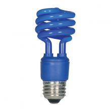 Satco Products S5514 - 13 Watt; Mini Spiral Compact Fluorescent; Blue; Medium base; 120 Volt