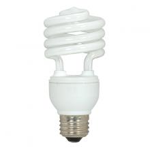Satco Products S5523 - 18 Watt; Mini Spiral Compact Fluorescent; 2700K; 82 CRI; Medium base; 120 Volt