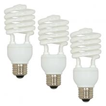Satco Products S5544 - 23 Watt; Mini Spiral Compact Fluorescent; 2700K; 82 CRI; Medium base; 120 Volt; 3-pack