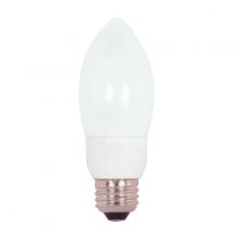 Satco Products S5596 - 7 Watt; B11 Compact Fluorescent; 2700K; 82 CRI; Medium base; 120 Volt