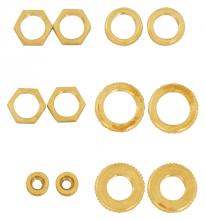 Satco Products S70/153 - 12 Assorted Brass Locknuts
