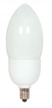 Satco Products S7327 - 7 Watt; B11 Compact Fluorescent; 2700K; 82 CRI; Candelabra base; 120 Volt