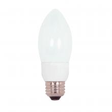 Satco Products S7328 - 7 Watt; B11 Compact Fluorescent; 2700K; 82 CRI; Medium base; 120 Volt