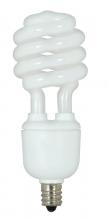 Satco Products S7364/TF - 13 Watt; Mini Spiral Compact Fluorescent; 2700K; 82 CRI; Candelabra base; 120 Volt; Shatter Proof